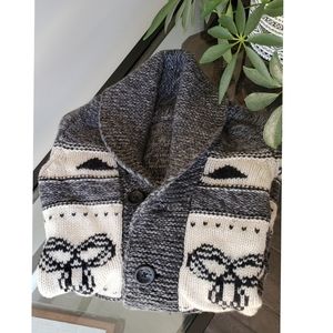 Aritzia TNA monogrammed wool knit sweater